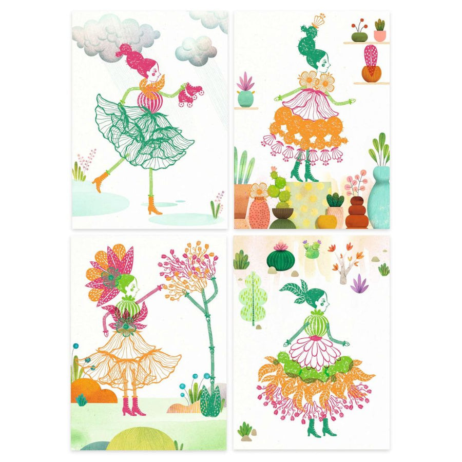 Djeco Stamps - Flower Girls
