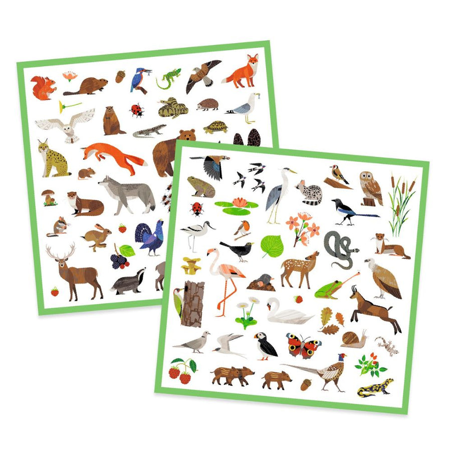 Djeco Stickers - Fauna, 160 stickers