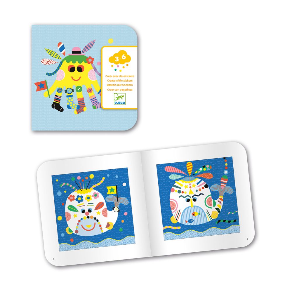 Djeco Create With Stickers - Sea Creatures