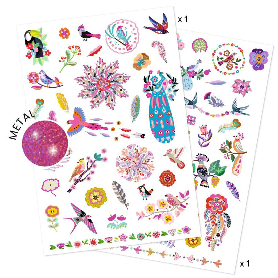 Djeco Tattoos - Bright Birds