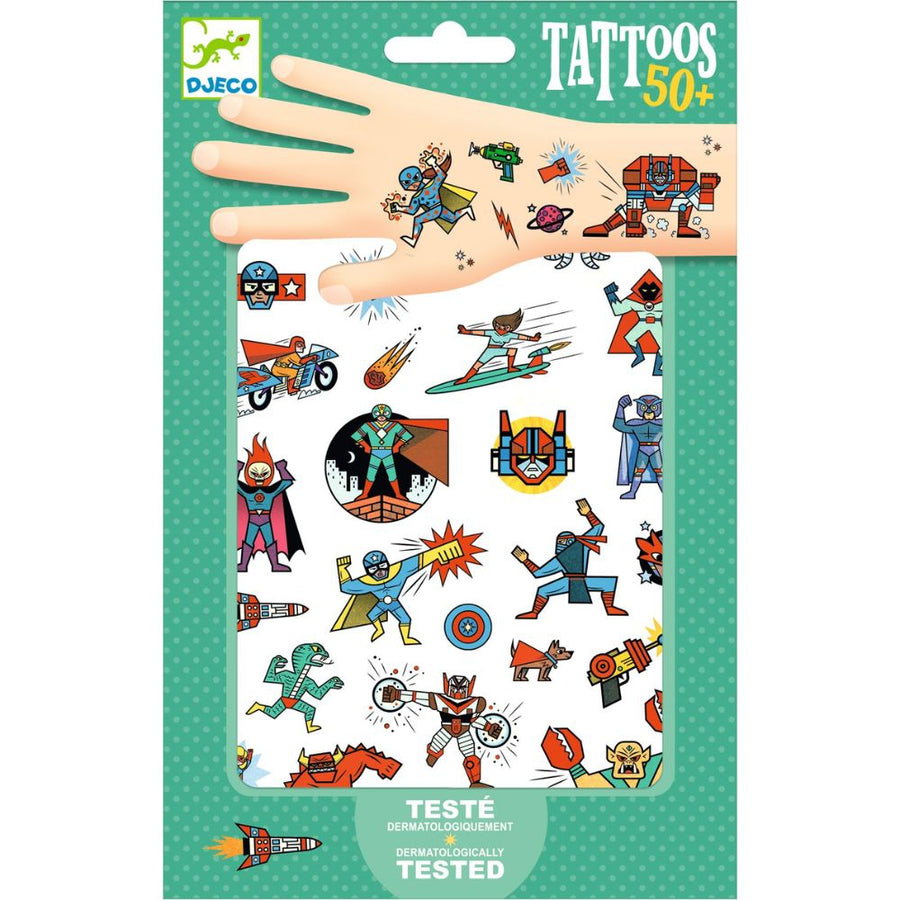 Djeco Tattoos - Heroes vs Villains