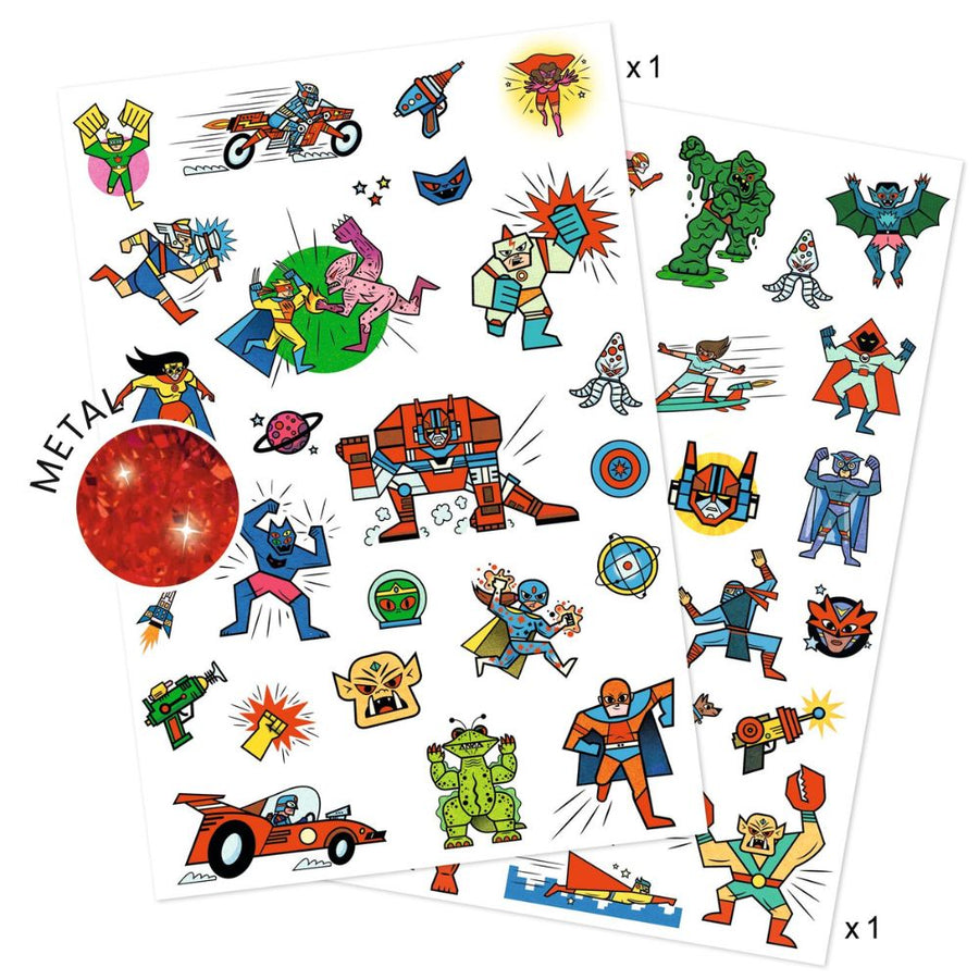 Djeco Tattoos - Heroes vs Villains