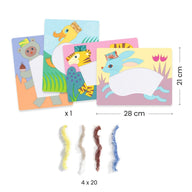 Djeco Collages Wool &amp; Velcro, With Hats DJ09127