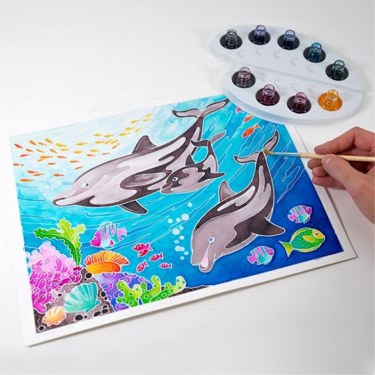 Aquarellum Painting Kit for Kids - Dolphins