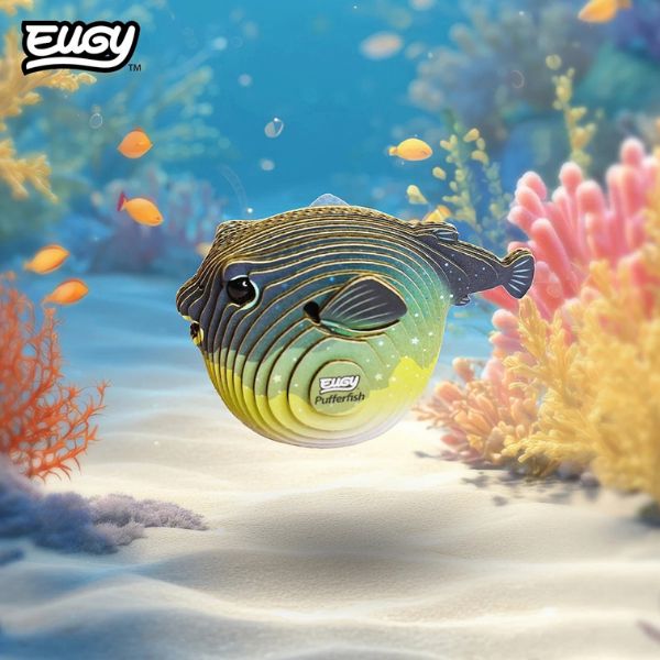 EUGY Pufferfish - Kids Cardboard Craft Kit
