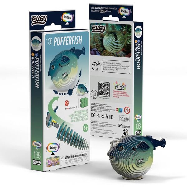 EUGY Pufferfish - Kids Cardboard Craft Kit