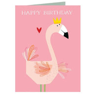 Flamingo Happy Birthday Card
