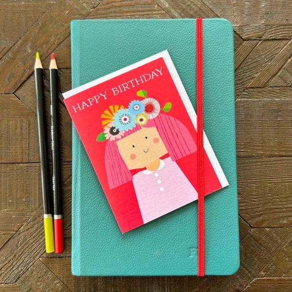 Flower Girl Happy Birthday Card
