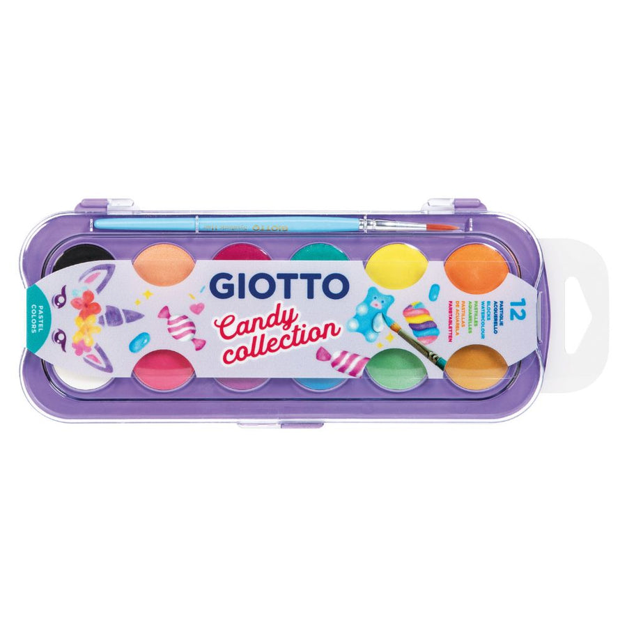Giotto Box of 12 Mini Candy Colour Watercolour Paints