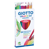 Giotto Colors 3.0 Aquarell 24‑piece watercolour pencil set in FSC-certified wood