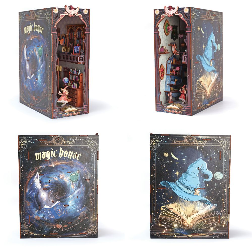 Graine Creative 3D Wooden Model Magic House Book Nook