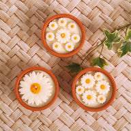 Beginners Candle Making Kit - Daisy Terracotta Pots