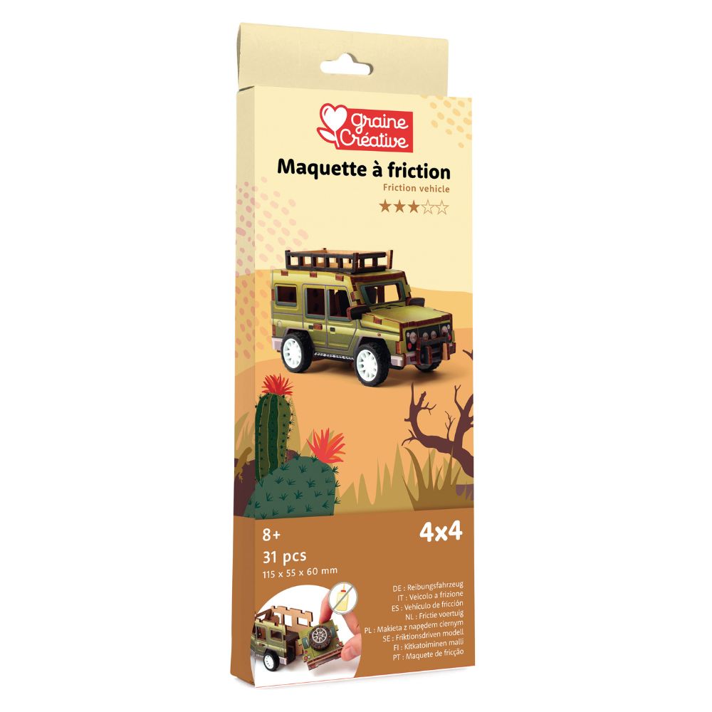 Graine Creative Wooden 3D Model Jeep