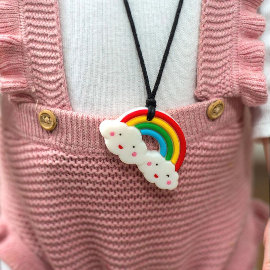 Jellystone Designs Sensory Silicone Pendant - Rainbow