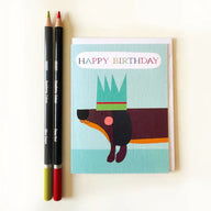 Sausage Dog Birthday Card