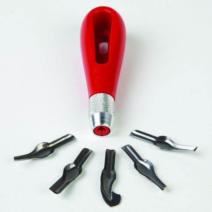 Lino Cutters & Handle Set