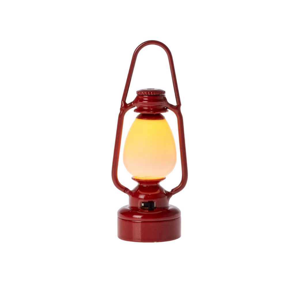 Maileg Hiker Mouse - Vintage lantern, Red
