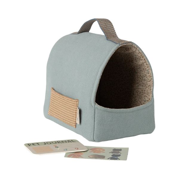 Maileg Pet Supply, Carrier Dusty Blue
