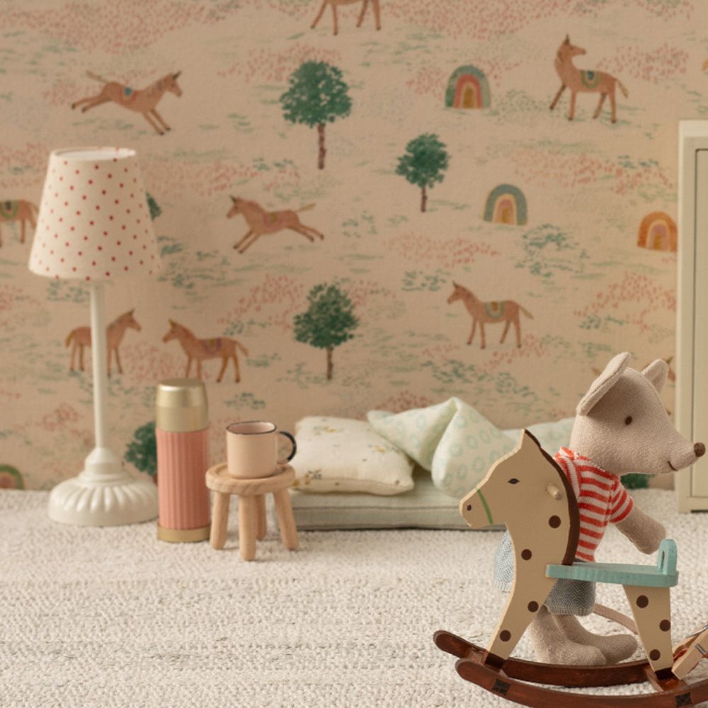 Maileg Vintage floor lamp, Mouse - Sand
