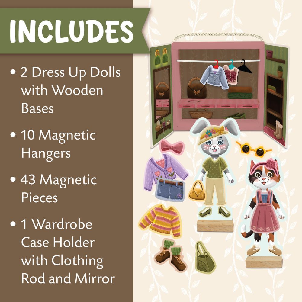 Peaceable Kingdom Magnetic Dress-up Cozy Critters Playset