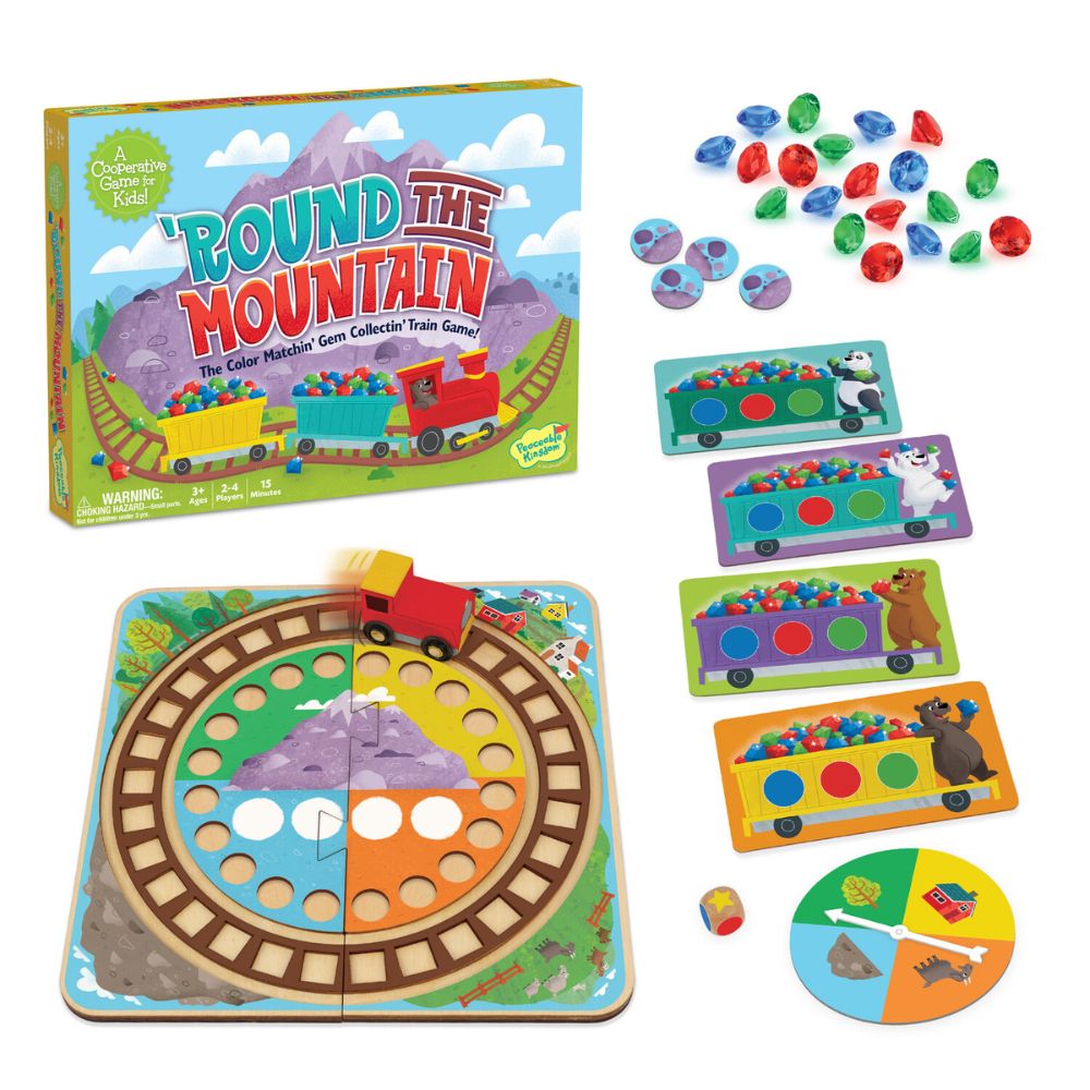 Peaceable Kingdom Round the Mountain Cooperative Train Game