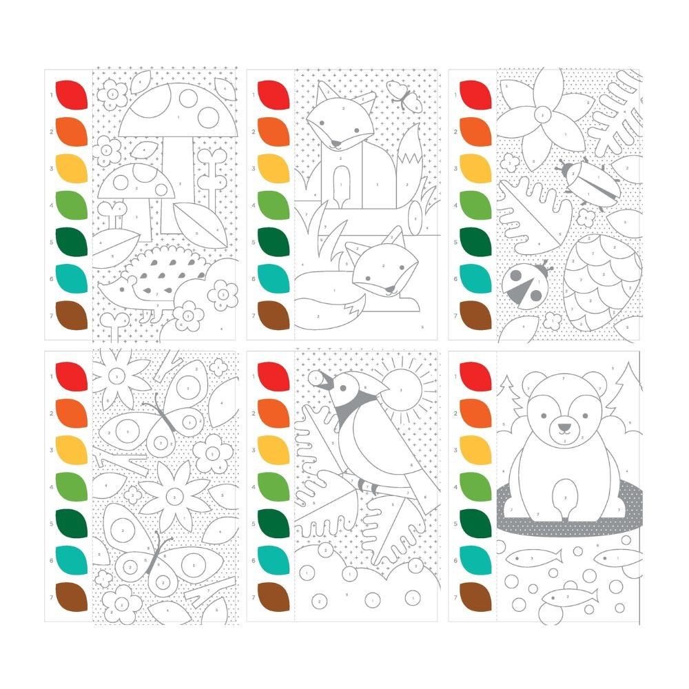 Petit Collage Paint By Numbers - Woodland Animals