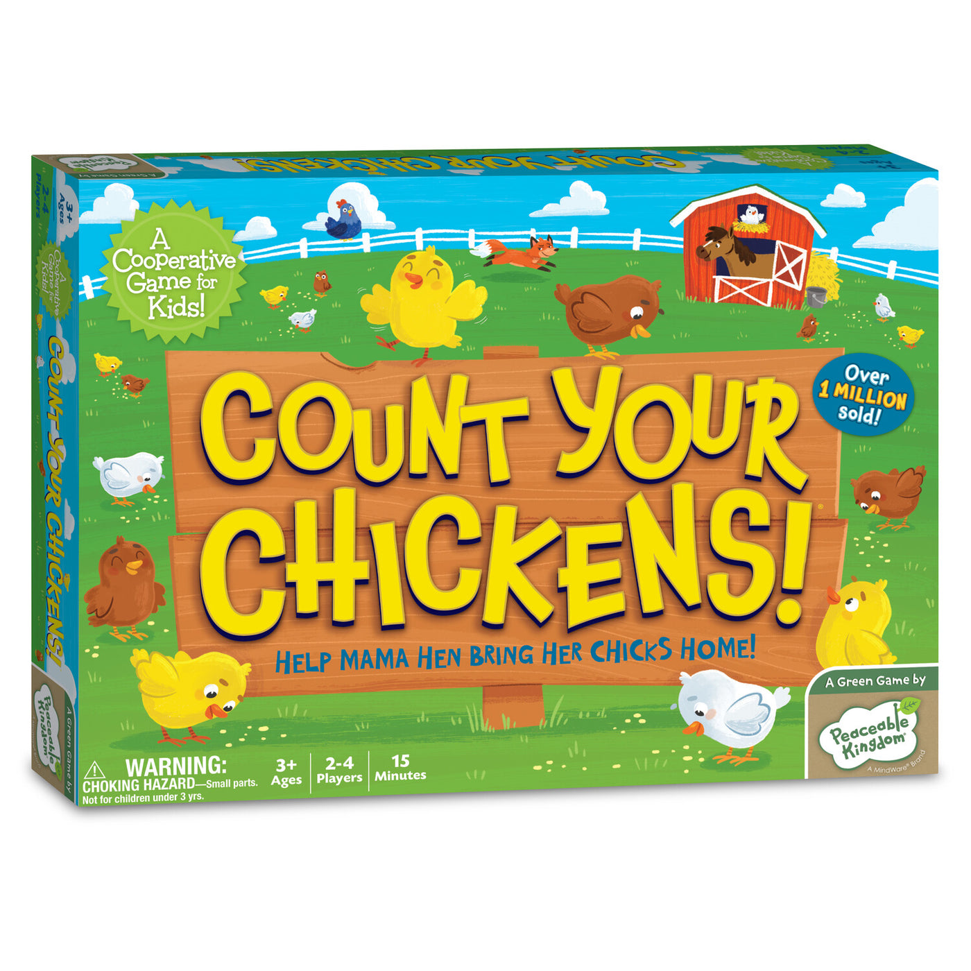 Peaceable Kingdom - Count Your Chickens Cooperative Game - Wonky Box