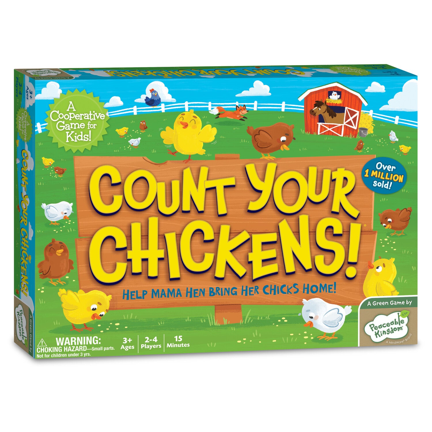 Peaceable Kingdom - Count Your Chickens Cooperative Game - Wonky Box