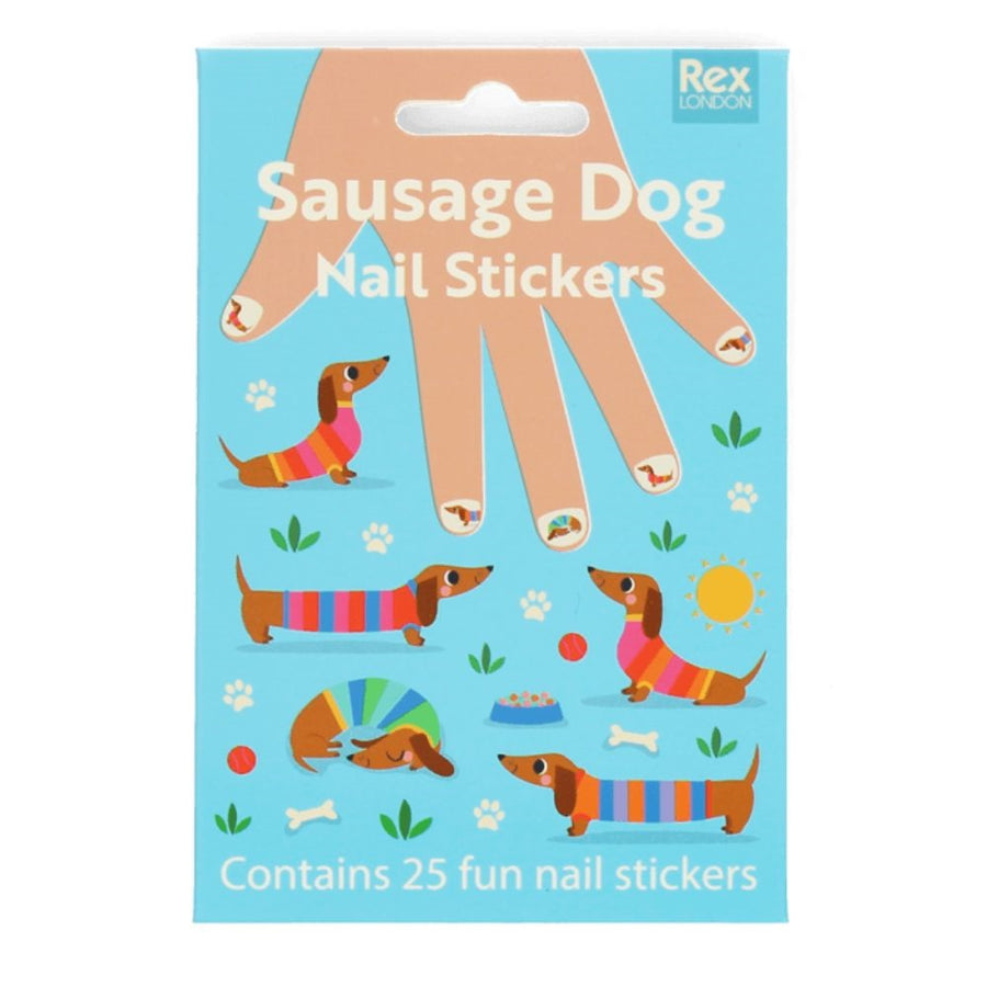 Rex London Sunny Sausage Dog Nail Stickers
