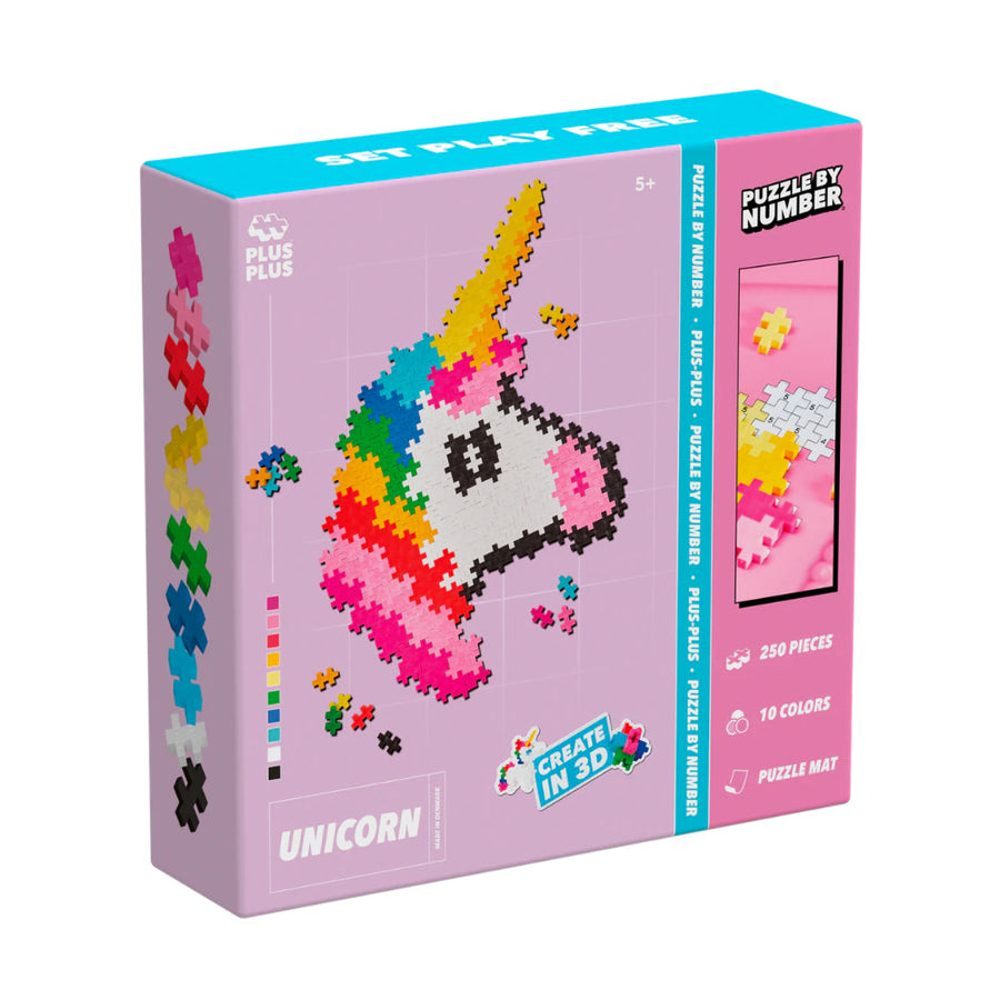 Building Set for Girls 5 years+ - Unicorn Puzzle By Numbers