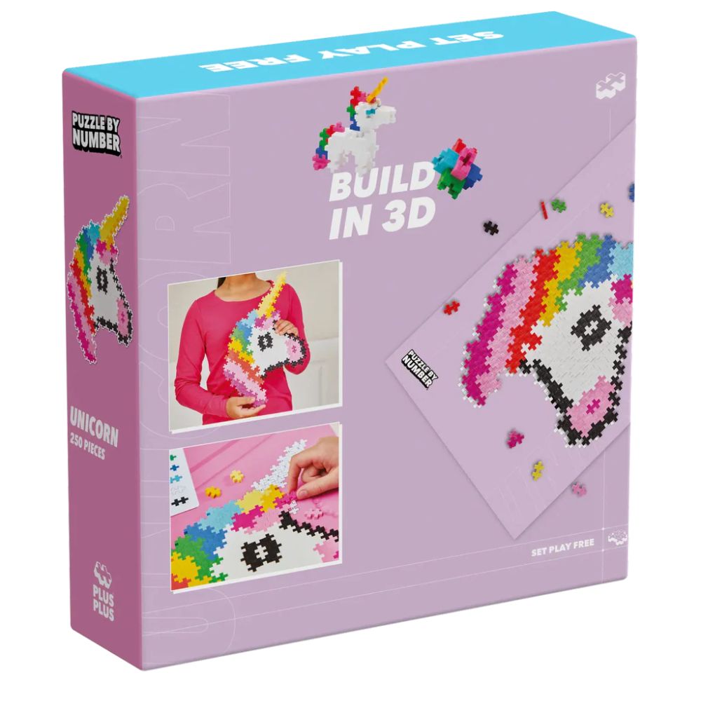 Building Set for Girls 5 years+ - Unicorn Puzzle By Numbers