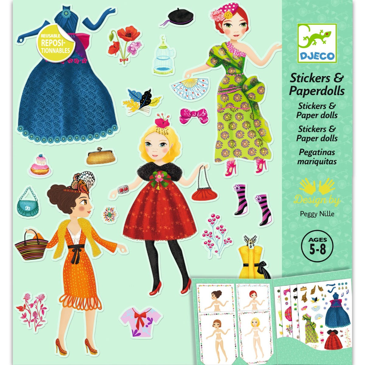 Djeco Stickers and Paper Dolls Massive Fashion DJ09691