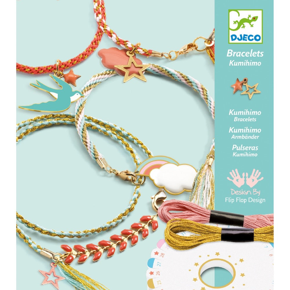 djeco kumihimo bracelets - celeste