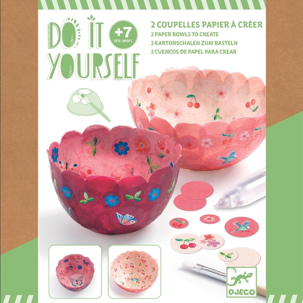 Djeco Do it yourself - 2 paper bowls to create 