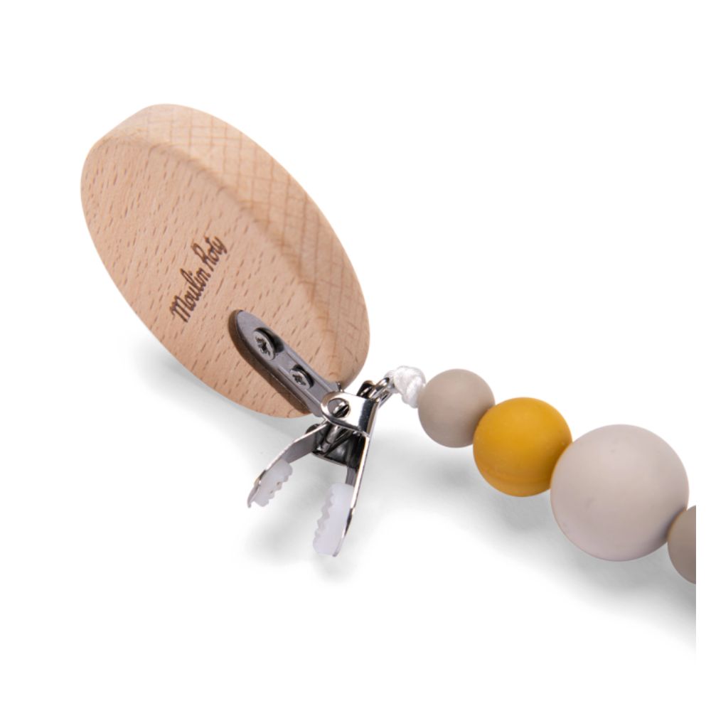 Moulin Roty Wooden Lion Soother Clip