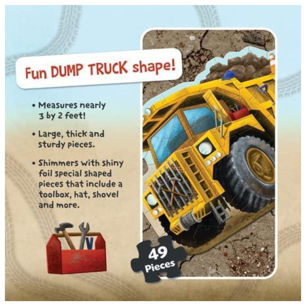 Peaceable Kingdom Shiny Dump Truck Floor Puzzle